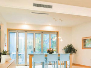 ducted heat pump grille in lovely home