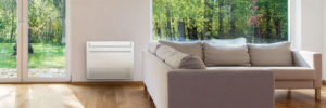 low wall heat pump in nice home